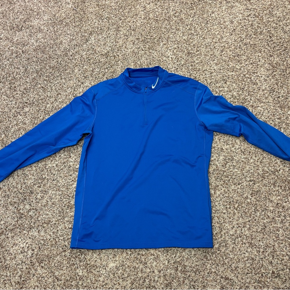 Nike Blue Dri-FIT Quarter-Zip Pullover